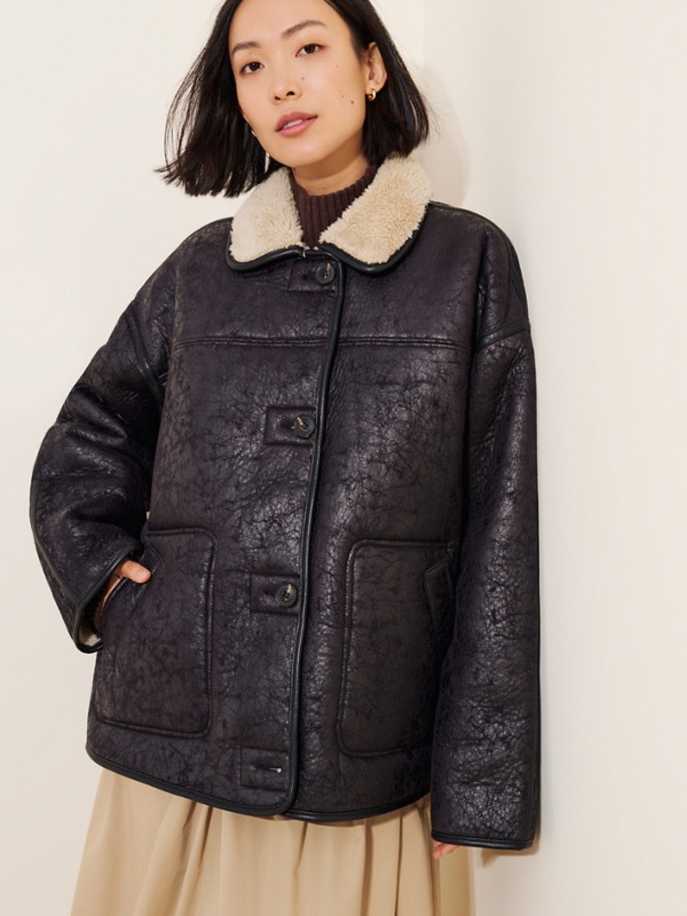 Free People Sammy Cozy Reversible Coat